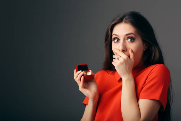 istock Surprised Woman Receiving Big Diamond in Gift Box 1088878672