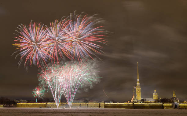 istock Beautiful festive fireworks for Christmas. 1088881906