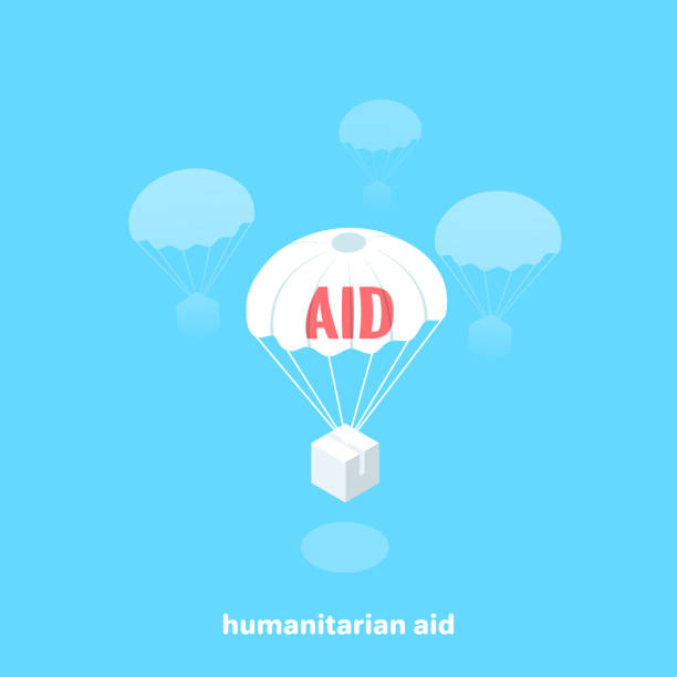 stockillustraties, clipart, cartoons en iconen met humanitaire hulp 2 - opluchting