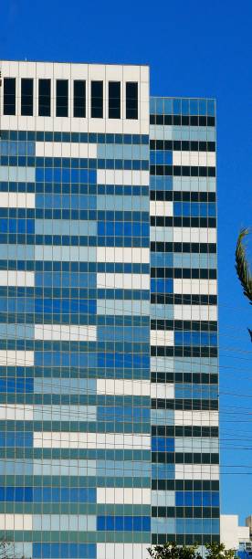 istock Tall Buildings with Vertical Line Exteriors 1088888178