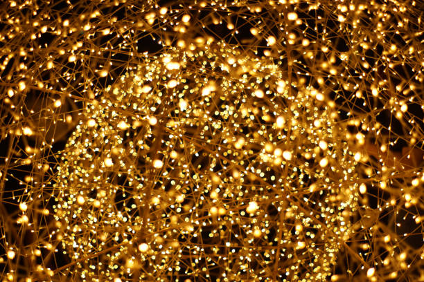 istock The golden LED light bokeh blurred abstract pattern background. 1088888180
