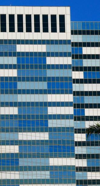 istock Tall Buildings with Vertical Line Exteriors 1088888196