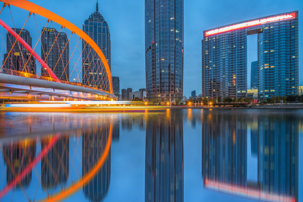 istock Nightview of tianjin downtown district,china. 1088893146