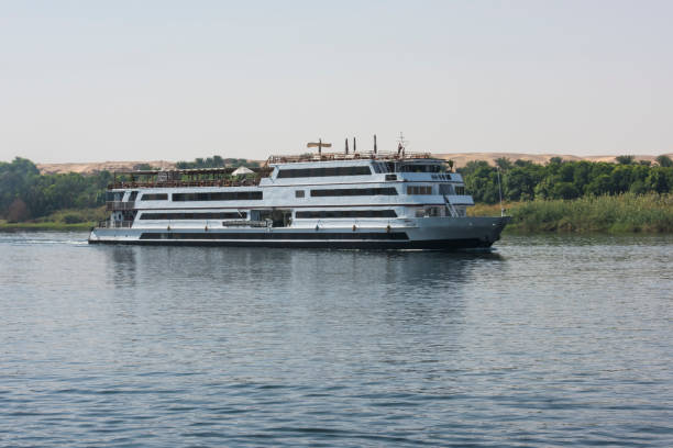 istock Large egyptian river cruise boat sailing on Nile 1088893866