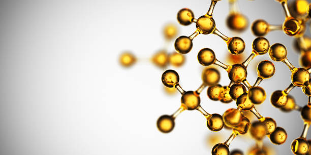 Molecular Structure Science background. 3D Render omega 3 stock pictures, royalty-free photos & images
