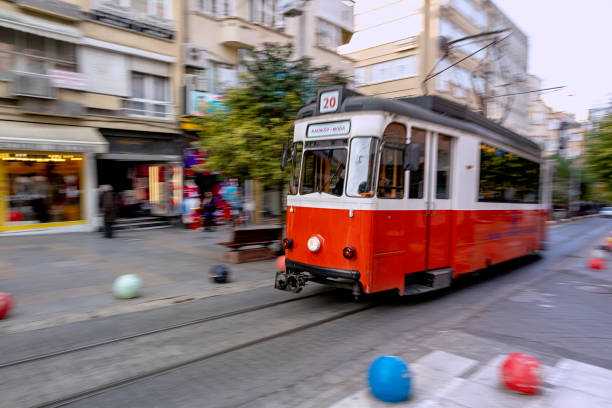 seilbahn bahariye street in kadiköy - kadikoy district stock-fotos und bilder