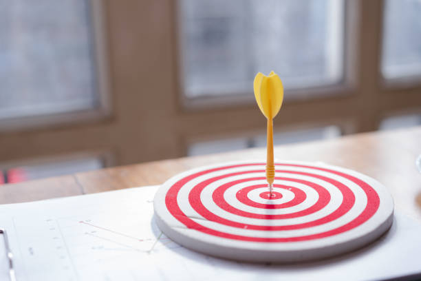 istock Target hit in the center by dart,successful business concept 1088913842