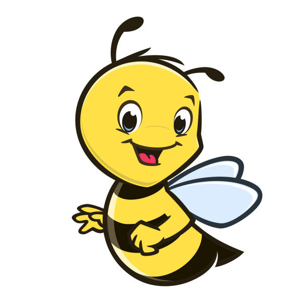 Cartoon Baby Bee vector art illustration