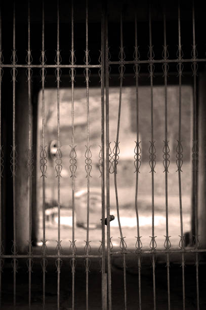 istock Old wrought iron gates in the building 1088918748