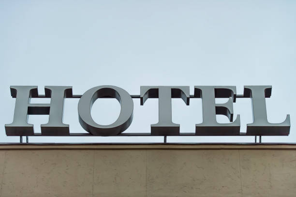 istock A sign with the words hotel 1088920112