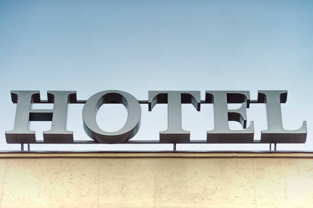istock A sign with the words hotel 1088920206
