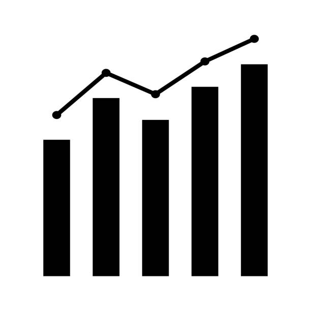 ilustrações, clipart, desenhos animados e ícones de crescimento gráfico negócio gráfico vetorial ícone finanças, contabilidade, seguro conceito para o design gráfico, logotipo, web site, mídias sociais, mobile app, ilustração de interface do usuário - graph growth chart finance