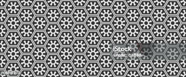 Black And White Seamless Abstract Background Pattern Geometric Pattern Vector Stock Illustration - Download Image Now