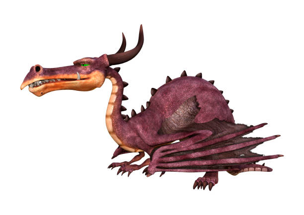 istock 3D illustration fantasy dragon on white 1088925606