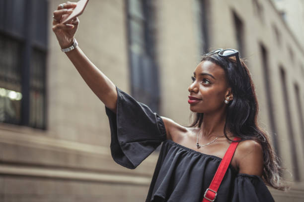 istock Black beauty taking a selfie 1088929728