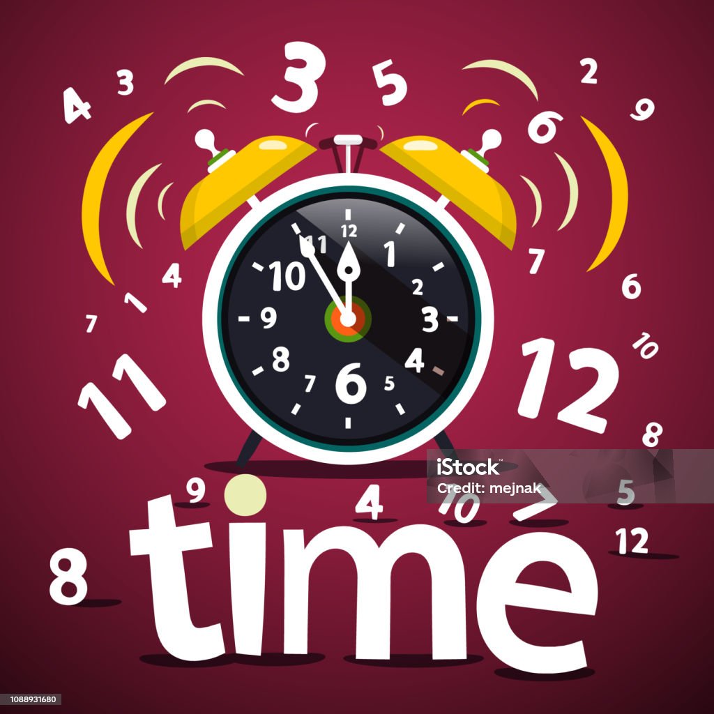 Time Vector Design With Numbers Stock Illustration - Download Image Now ...