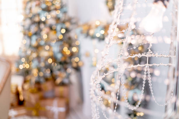 istock Christmas living room with a christmas tree and presents under it 1088931762