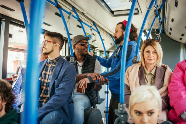 istock Pickpocketing in public bus 1088933938