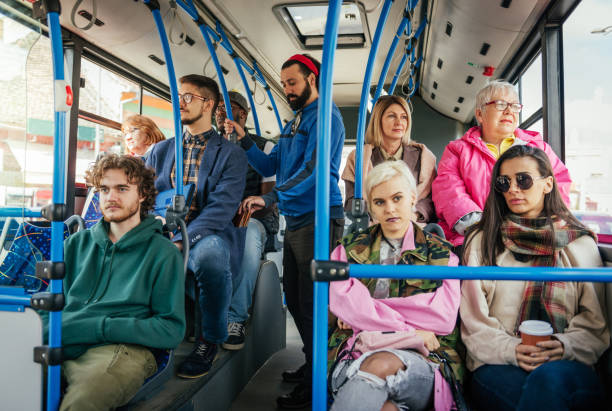istock Guy is pickpocketing in the crowded bus 1088933990
