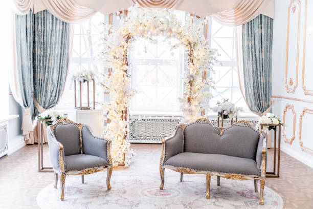 istock Christmas living room with a christmas tree and presents under it 1088939172