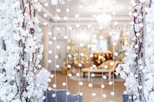 istock Christmas living room with a christmas tree and presents under it 1088939318
