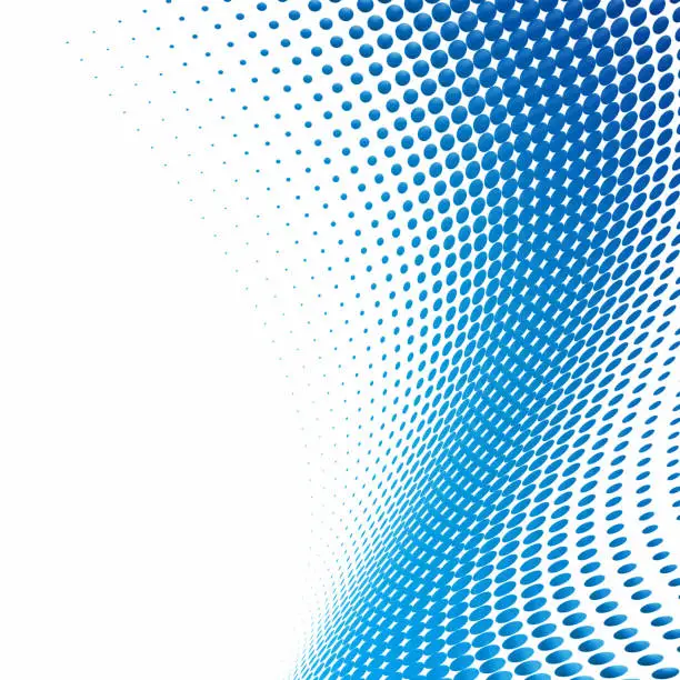 Photo of Abstract blue circles halftone