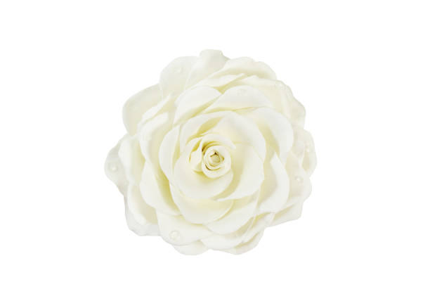 istock Artificial rose of  cream-colored color handmade 1088952406