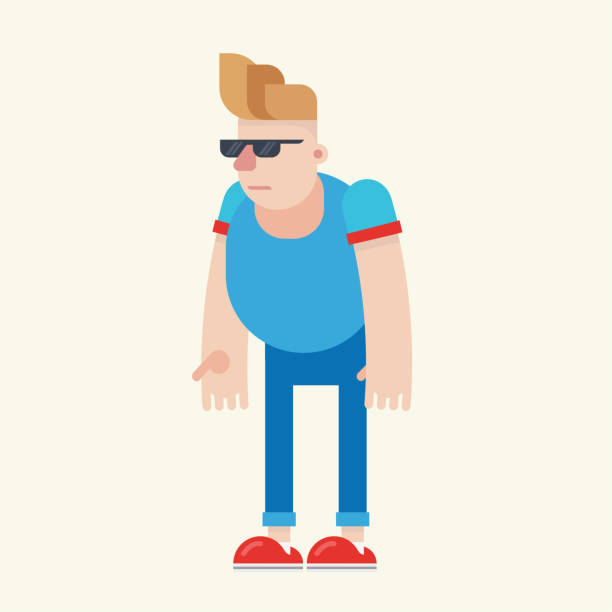 Big Blonde Hair Guy Với Kính Râm Quần Jean Xanh Và Giày Đỏ Strong Man Nhân Vật Hoạt Hình Nam Tròn Đầy Màu Sắc Hài Hước Hình minh họa Sẵn có - Big Blonde Hair Guy Với Kính Râm Quần Jean Xanh Và Giày Đỏ Strong Man Nhân Vật Hoạt Hình Nam Tròn Đầy Màu Sắc Hài Hước Hình minh họa Sẵn có -