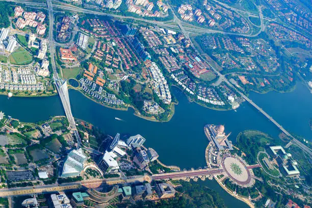 Photo of Aerial cityscape of Malaysia.