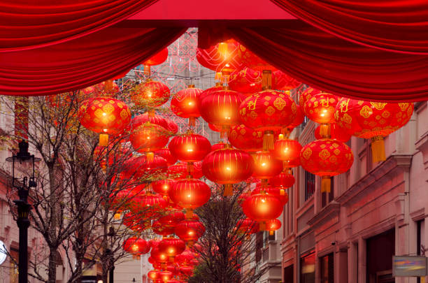 istock Beautiful street with Chinese lanterns 1088957464