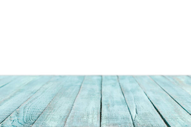 istock turquoise striped wooden tabletop on white 1088958034