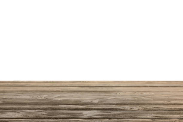 istock brown striped wooden surface on white 1088958352