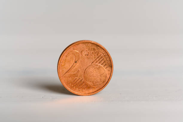 Euro coin money taken on a table