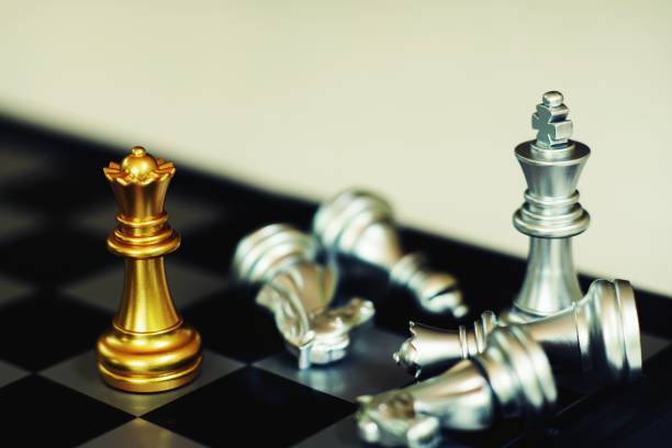 istock Chess board game, business competitive concept, encounter situation, losing and winning, copy space 1088961738