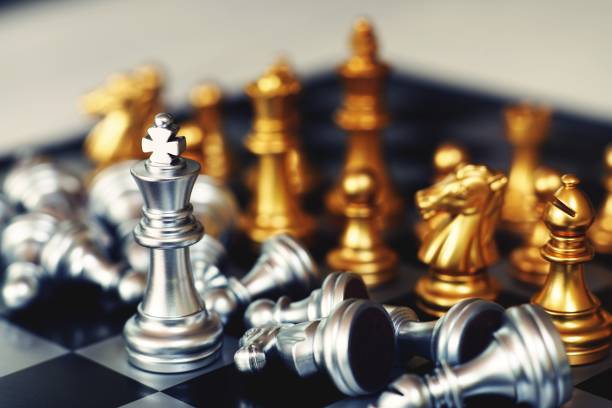 istock Chess board game, business competitive concept, encounter situation, losing and winning, copy space 1088961848