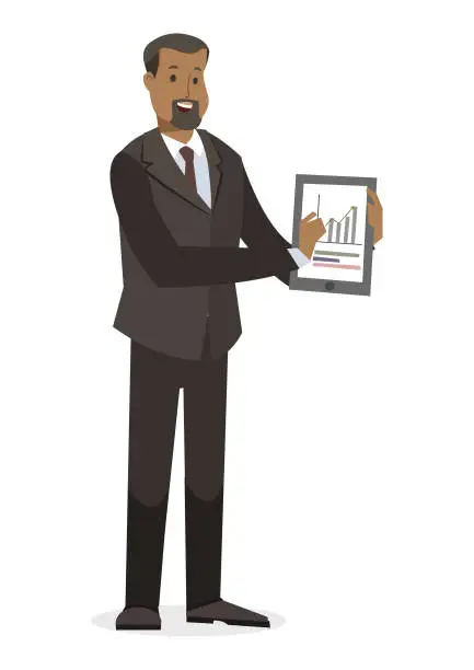 Vector illustration of corporate business office character