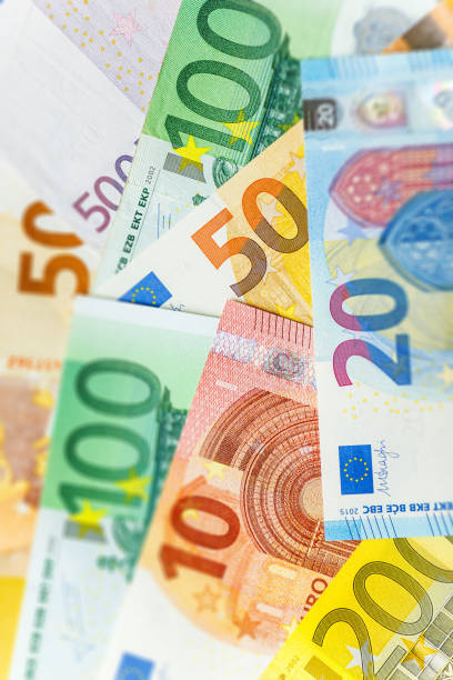 istock Euro cash background. Different euro banknotes. 1088968404