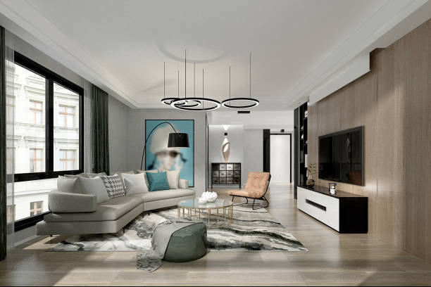 istock 3D render of Living Room 1088977072