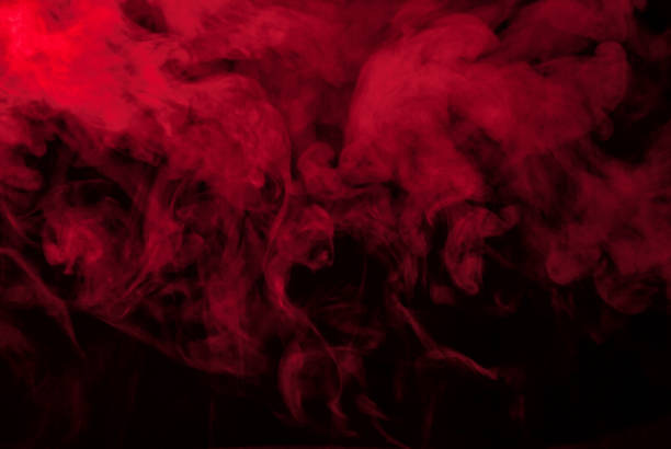 red smoke or black vapor for wallpaper red smoke or steam on black for wallpapers and backgrounds fog transparent stock pictures, royalty-free photos & images