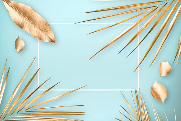 istock Decoration with gold leaves 1088981420