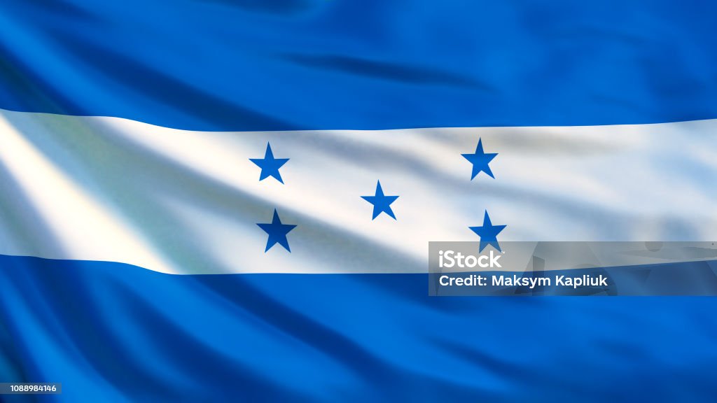 Photo libre de droit de Drapeau Du Honduras Agitant Le Drapeau Du