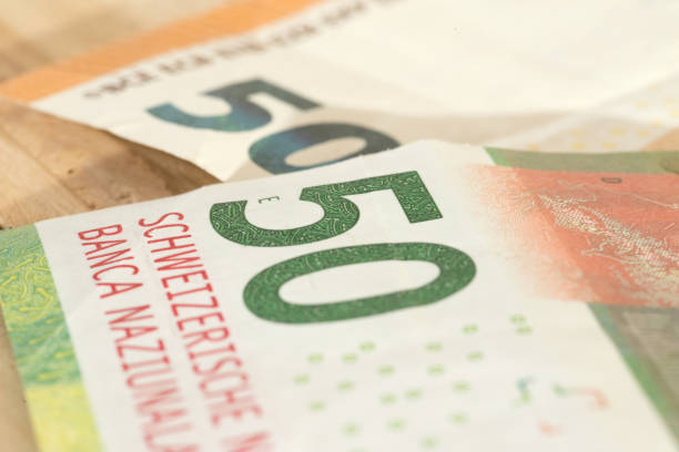istock Banknotes Euro and Swiss Franc 1088984640