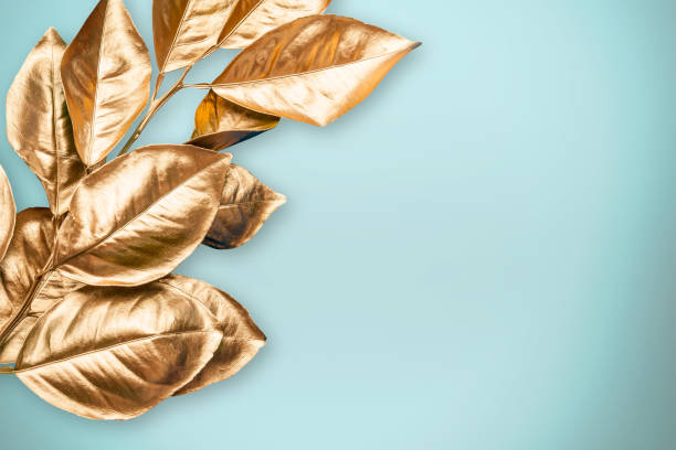 istock Decoration with gold leaves 1088991310