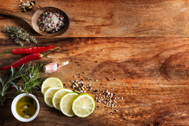 istock Spices on wooden chopping board 1088991882