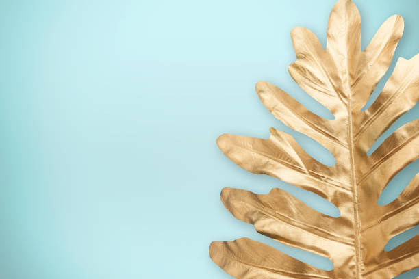 istock Decoration with gold leaves 1088992132