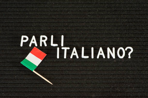 istock Italian flag and question Speak Italian 1089001496