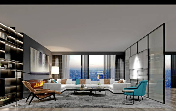 istock 3D render of Living Room 1089004268