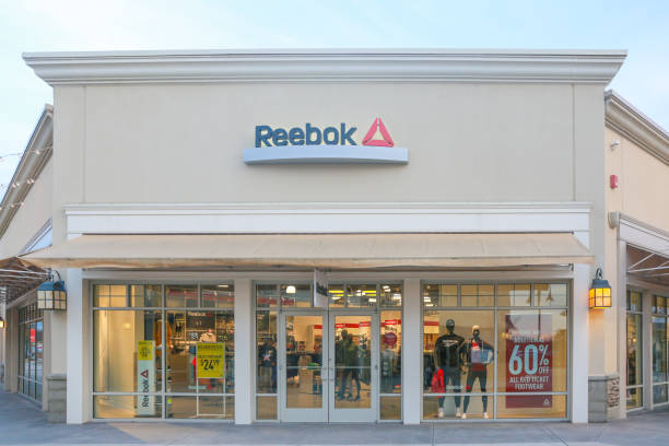 Reebok storefront in New Jersey. stock photo