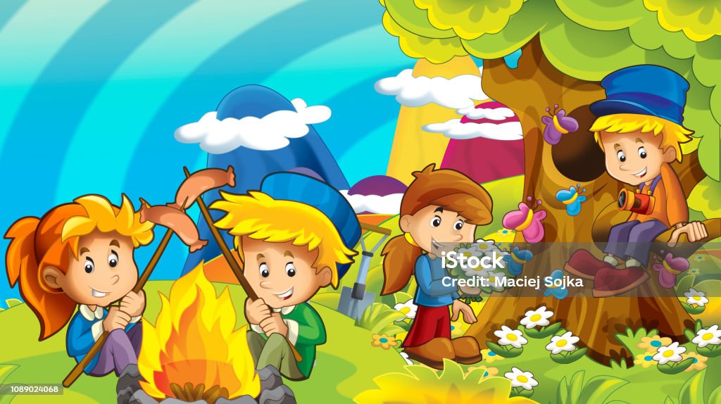 Ilustración de Fondo De La Naturaleza Del Otoño De Dibujos Animados Con Niños Divirtiéndose Con Espacio De Camping Para Texto y más Vectores Libres de Derechos de Adolescente - iStock Ilustración de Fondo De La Naturaleza Del Otoño De Dibujos Animados Con Niños Divirtiéndose Con Espacio De Camping Para Texto y más Vectores Libres de Derechos de Adolescente - iStock