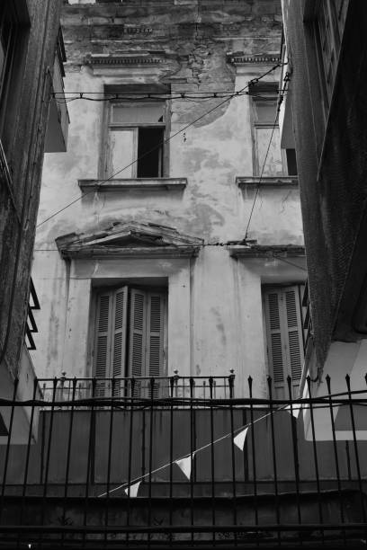 istock Facade of an abandoned neoclassical building 1089024244